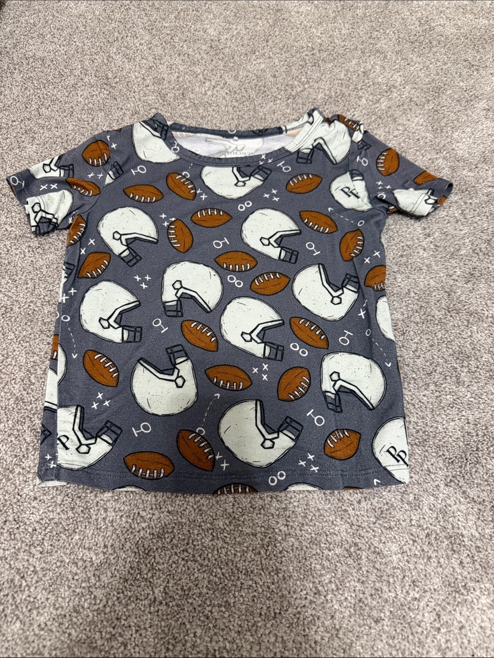 Posh Peanut 3/4 football bamboo shirt